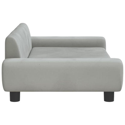 Hondenbed – Hondenkussen – Huisdierenmand – Dogbed – Lichtgrijs – Luxe Velvet – Ruim en Comfortabel – Polyester Materialen