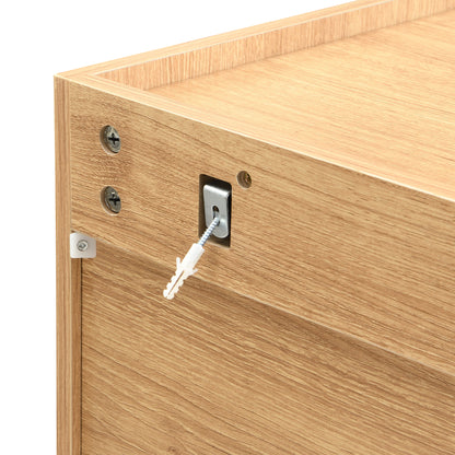 Modern Sideboard – Dressoir – Opbergkast – Wandkast – Kast – Gebogen Reliëfdeuren – Goudkleurige Metalen Poten – 140 cm – Verstelbare Planken
