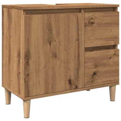 Waskastje – Onderkast – Badkamerkast – Opbergkast – Kast Voor Wastafel – Artisan Eikenhout – Compact 65x33x60 cm – Ruimtebesparend Ontwerp – Modern Minimalistisch