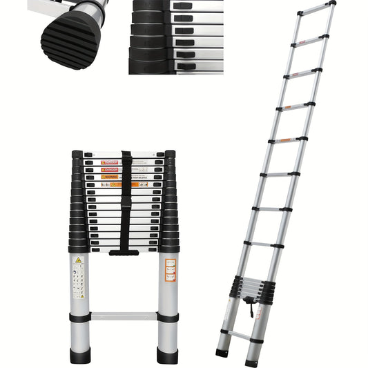 Uitklapbare Ladder – Telescopische Ladder – Uitschuifbare Ladder – Vouwladder – Aluminium Ladder – 4,4 Meter Hoogte – Maximaal 150 kg Draagkracht