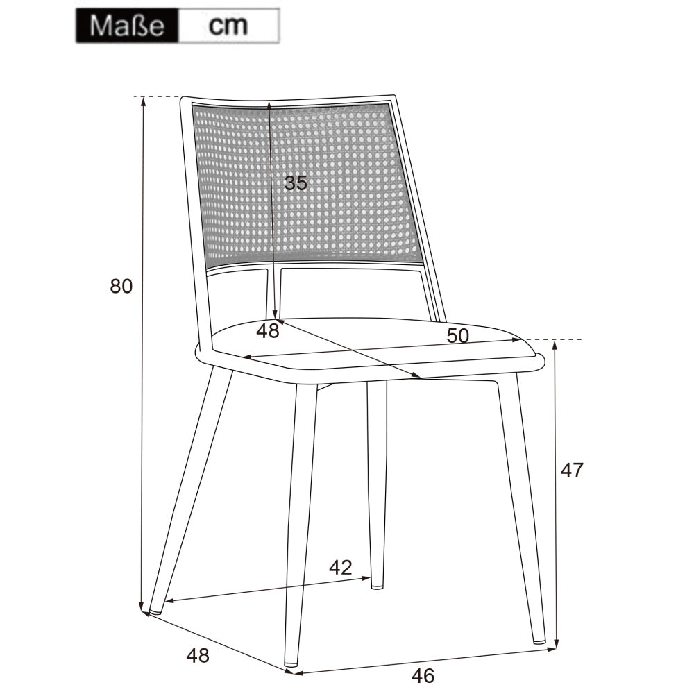 Set of 2 Modern White Rattan Dining Chairs - Lightweight Wicker-like Indoor/Outdoor Furniture with Natural Beige Backrest &, -Compatible (No Padding), Sturdy Metal-Free Frame for, Balcony, - Easy Assembly
