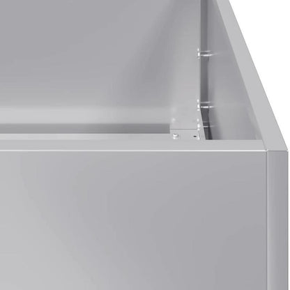 Plantenbak – Bloembak – Tuinbak – Plantenpot – Kruidenbak – Verzinkt Staal – 280 x 40 x 40 cm – Weerbestendig & Duurzaam