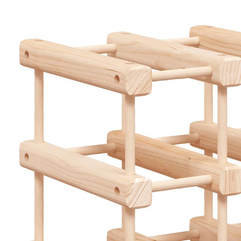 Wine Rack for 72 Bottles Measuring 90.5X23X90.5 Cm Made of Solid Pine Wood. The Wine Storage Rack Is Ideal for Use in Bars, Wine Cellars, Kitchens, Restaurants, And More.