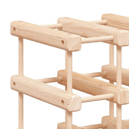 Wine Rack for 72 Bottles Measuring 90.5X23X90.5 Cm Made of Solid Pine Wood. The Wine Storage Rack Is Ideal for Use in Bars, Wine Cellars, Kitchens, Restaurants, And More.