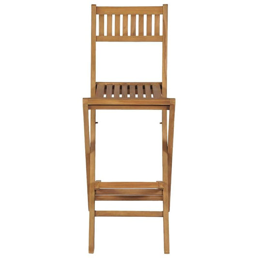 Inklapbare Tuinstoelen – Barkrukken – Terrasstoelen – Buitenstoelen – Tuinmeubelen – Set Van 2 – Massief Teak Hout – Weerbestendig & Compact