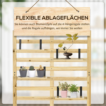 Tuinkist – Tuinopbergbox – Kussenbox – Opbergbox – Tuinberging – Houten Opbergbox – Weerbestendig – Inclusief Klimrek en Verstelbare Planken – 80x45x160 cm – Massief Dennenhout
