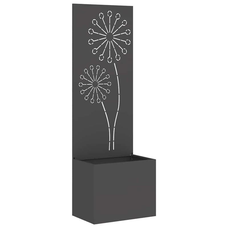 Zwarte Bloempot – Decoratieve Plantenbak – Grote Tuinpot – Balkonbak – Outdoor Plantenbak – Metaal – 50x140 cm – Modern Design