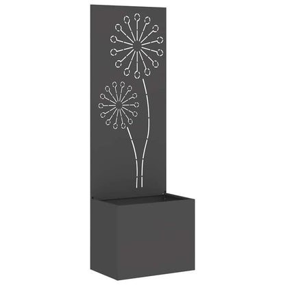 Zwarte Bloempot – Decoratieve Plantenbak – Grote Tuinpot – Balkonbak – Outdoor Plantenbak – Metaal – 50x140 cm – Modern Design