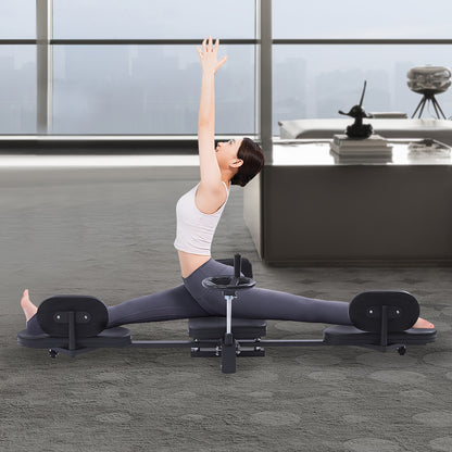 Beenstretcher – Spierverbeteraar – Stretchapparaat – Flexibiliteitstrainer – Splittrainer – Zwart – Staalconstructie – Verstelbare Spreiding tot 180°
