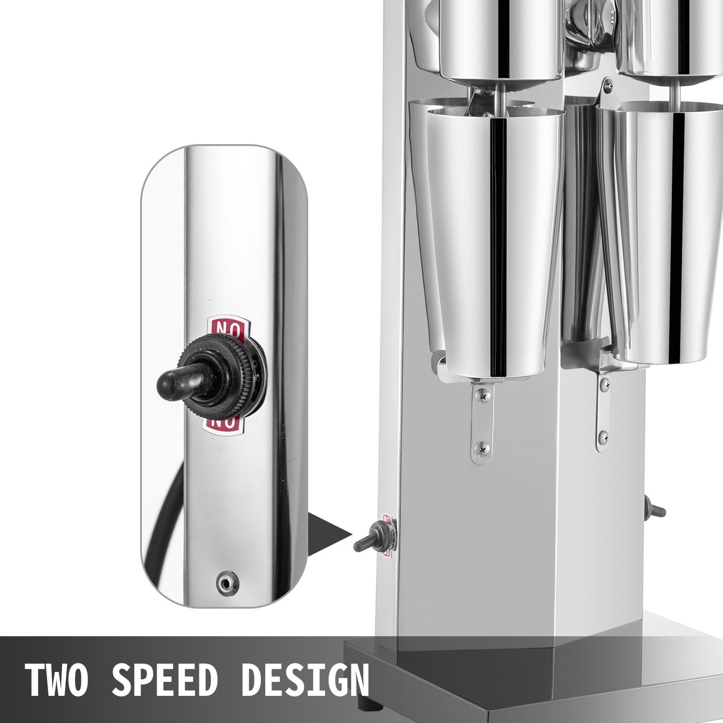 Elektrische Milkshake Mixer – Milkshakemachine – Shake Maker – Smoothiemixer – Proteïnemixer – 5010g – 180W Krachtige Motor – Dubbele Mixkop Roestvrij Staal