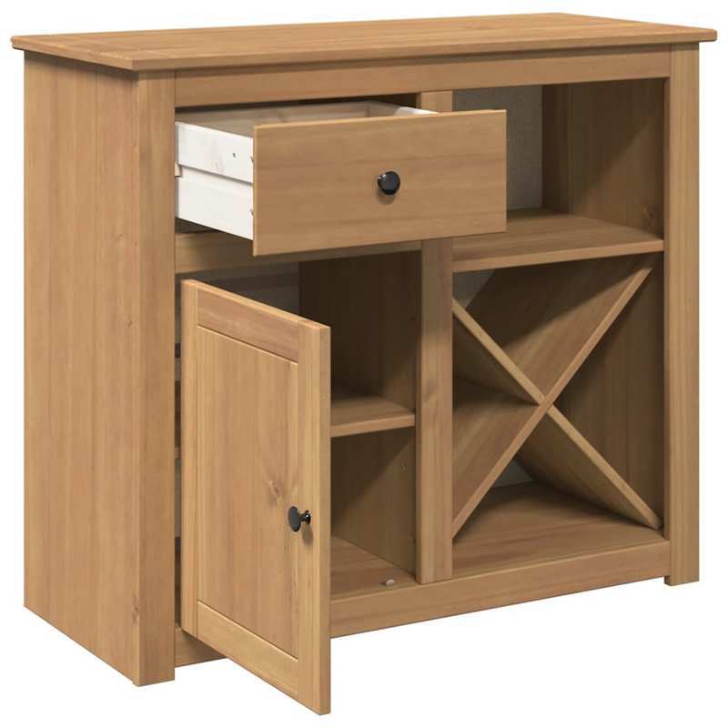 Dressoir – Sideboard – Opbergkast – Ladekast – Commode – Massief Grenenhout – 93x40x80 cm – Verwijderbare Lade
