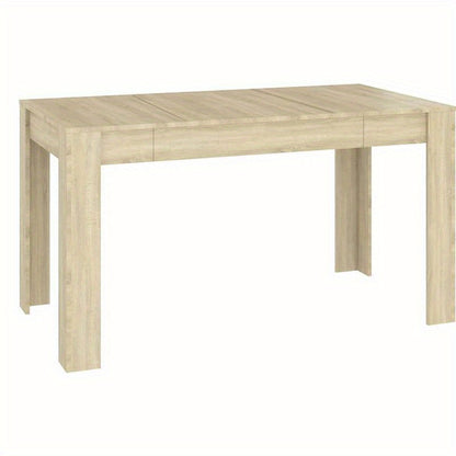 Eettafel – Eetkamertafel – Keukentafel – Werktafel – Bureau – Sonoma Eiken – 140x74 cm – Massief Hout – Multifunctioneel Design – Eenvoudige Montage