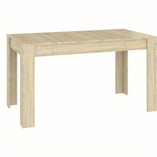 Eettafel – Eetkamertafel – Keukentafel – Werktafel – Bureau – Sonoma Eiken – 140x74 cm – Massief Hout – Multifunctioneel Design – Eenvoudige Montage