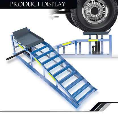 Hydraulische Autobrug – Autohefbrug – Autolift – Wagenlift – Hydraulische Ramps – Verstelbare Hoogte – Reflecterende Strepen – Veiligheidsborgpennen