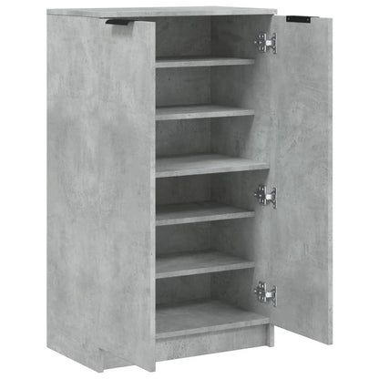 Schoenenkast – Schoenenrek – Schoenenopberger – Halkast – Schoenenbank – Beton Grijs – Compact 59x35x100 cm – Duurzaam Plaatmateriaal