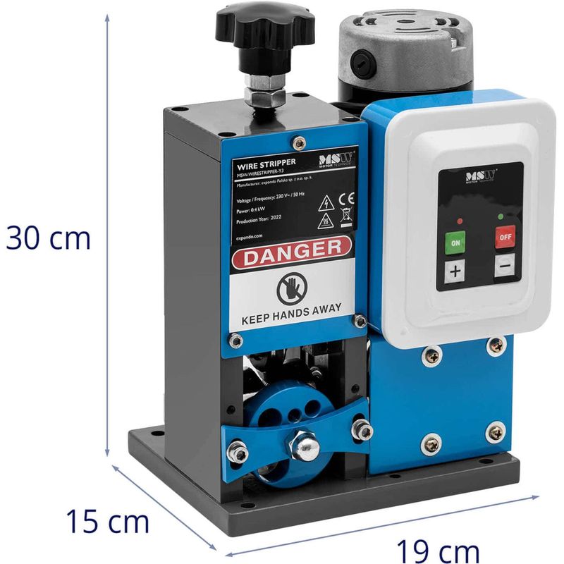 Kabelstriptang – Striptang Elektricien – Draadstriptang – Kabelstripper – Kabelafmanteltang – 400W Motor – Automatische Snijsnelheid 20 m/min