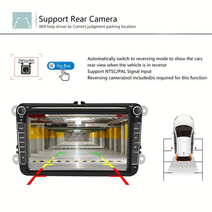 1+32G voor Android Double Din GPS Auto MP5 Speler Autoradio Touchscreen met GPS FM AM Radio Ontvanger voor VW, Voertuig Entertainment Systeem, Rijhulp De