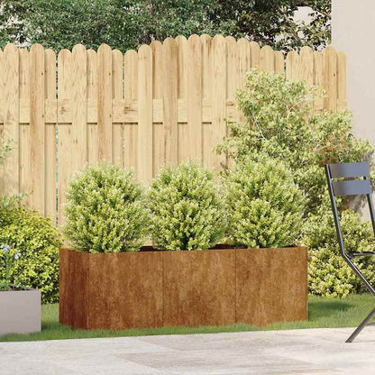 Plantenbak – Bloembak – Bloempot – Moestuinbak – Balkonbak – Groot – Weerbestendig Staal – Rechthoekig 120x40x40 cm – Duurzaam Metalen Design – Eenvoudige Montage