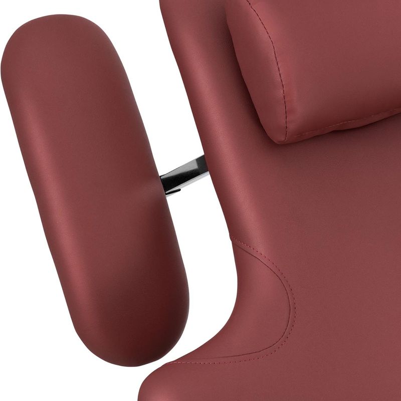 Massagetafel – Behandelbank – Massagebed – Behandeltafel – Massagebank – Elektrisch verstelbaar – Max Draagvermogen 250 KG – 3 Motoren – Luxe bordeaux kunstleer