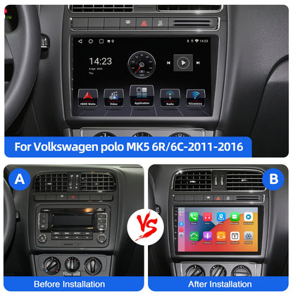 Multimedia Unit VW Polo mk5 – Car Stereo – Autoradio – Navigatiesysteem – Infotainmentsysteem – 9 Inch IPS Touchscreen – 4GB RAM & 64GB Opslag