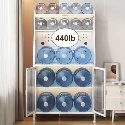 Keukenkast Op Wielen – Opbergrek Keuken – Woonkamerkast – Broodkast Wit – Dressoir Met Wieltjes – Geschikt Voor Eetkamer – Afmeting 94,8 x 49,2 x 41,2 cm – Stalen Constructie