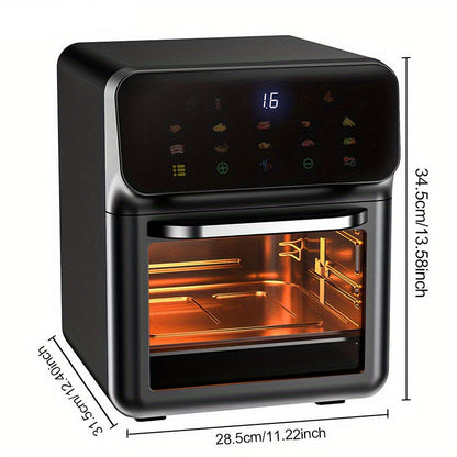 Airfryer – Heteluchtfriteuse – Airfry Oven – Luchtfriteuse – Elektrische Oven – 10 Liter Inhoud – 18 Kookprogramma’s – Robuuste Stalen Behuizing – Grijs