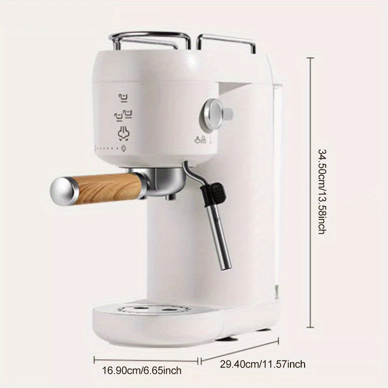 Espressomachine – Koffiemachine – Koffiezetapparaat – Semi-automaat – Melkopschuimer – 20 Bar Pompdruk – 1,4L Waterreservoir – Wit