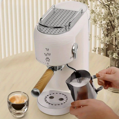 Espressomachine – Koffiemachine – Koffiezetapparaat – Semi-automaat – Melkopschuimer – 20 Bar Pompdruk – 1,4L Waterreservoir – Wit