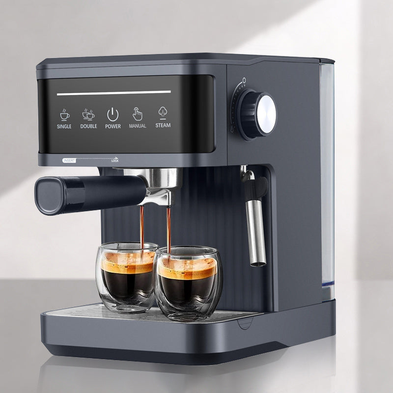 Espressomachine – Koffiemachine – Cappuccinomaker – Latte Machine – Melkopschuimer – Semi-automatisch – 20 Bar Pompdruk – Compact Design Zwart