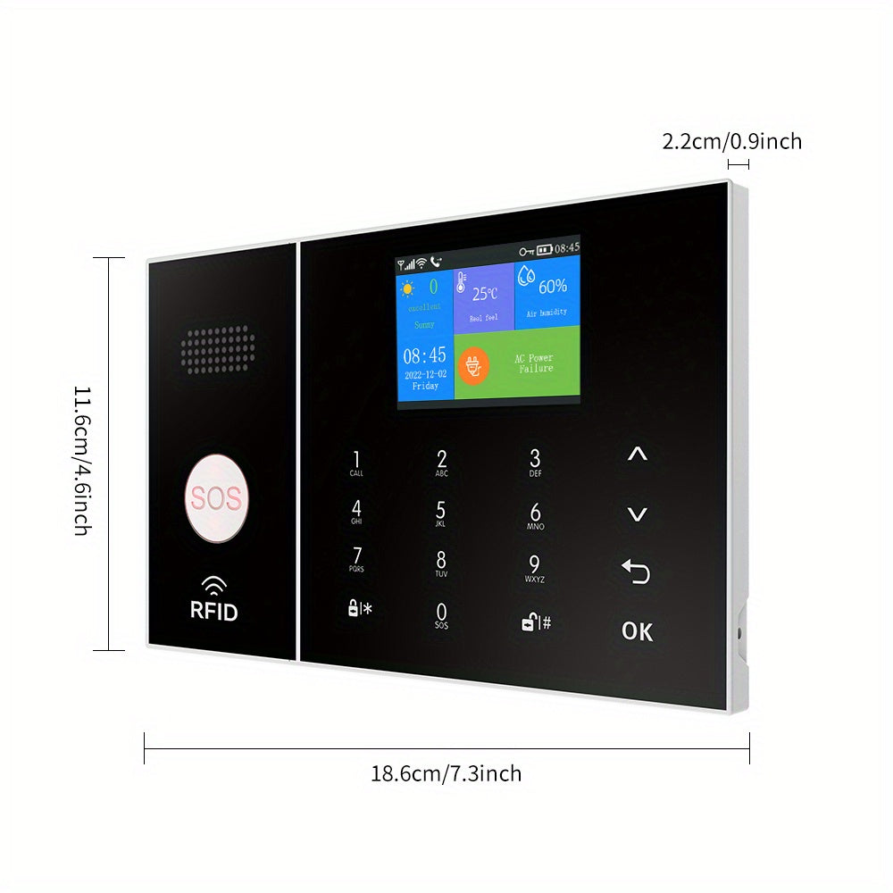4G WiFi Alarmsysteem – Beveiligingssysteem – Inbraakalarmsysteem – Huisbeveiliging – Bewegingsmelder – Draadloze Connectiviteit – Ingebouwde Sirene – App- en Afstandsbediening