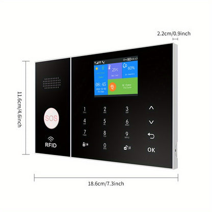 4G WiFi Alarmsysteem – Beveiligingssysteem – Inbraakalarmsysteem – Huisbeveiliging – Bewegingsmelder – Draadloze Connectiviteit – Ingebouwde Sirene – App- en Afstandsbediening