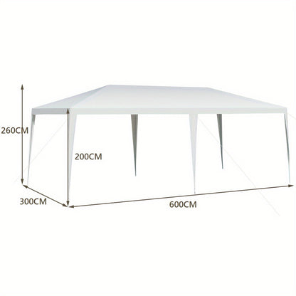 3x6 Meter Canopy – Partytent – Paviljoen – Buitentent – Schaduwdoek – Waterdicht – Roestvrij Stalen Frame – Ventilatiesysteem – Wit