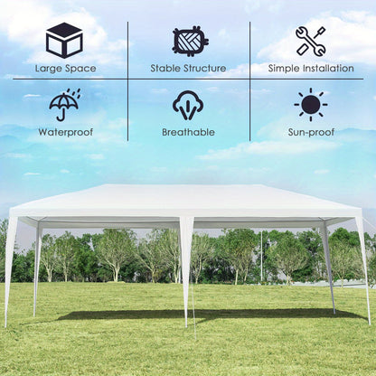 3x6 Meter Canopy – Partytent – Paviljoen – Buitentent – Schaduwdoek – Waterdicht – Roestvrij Stalen Frame – Ventilatiesysteem – Wit