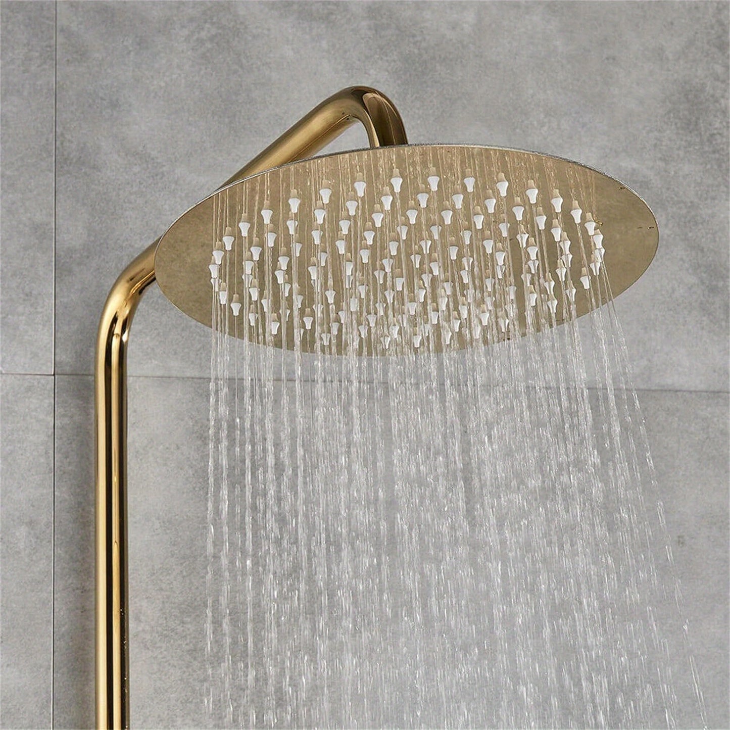 Douche Systeem – Douche Set – Regendouche – Badkamerkraan – Handdouche – Gouden Afwerking – Verstelbare Hoogte – Messing Kraan
