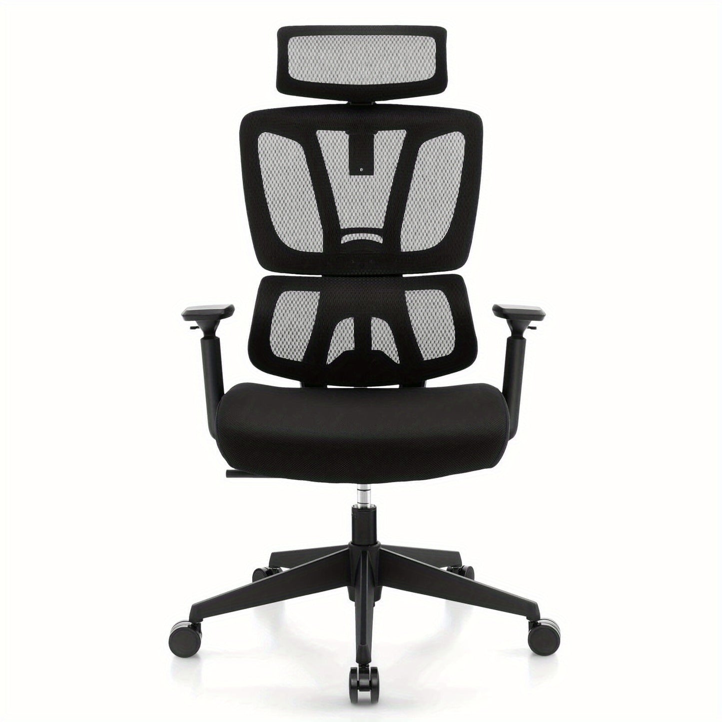 Bureaustoel – Bureaustoelen – Kantoorstoel – Draaistoel – Gamingstoel – Ergonomisch Design – Verstelbare Rugleuning – Mesh & Spons – Zwart – Max. 160 kg