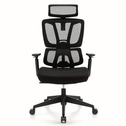 Bureaustoel – Bureaustoelen – Kantoorstoel – Draaistoel – Gamingstoel – Ergonomisch Design – Verstelbare Rugleuning – Mesh & Spons – Zwart – Max. 160 kg