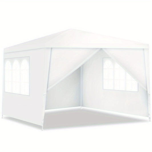 Tuinpaviljoen 3x3m – Tuinkamer – Partytent – Evenemententent – Feestpaviljoen – Afneembare Zijwanden Met Ramen – Weerbestendig Met Stevig Metalen Frame