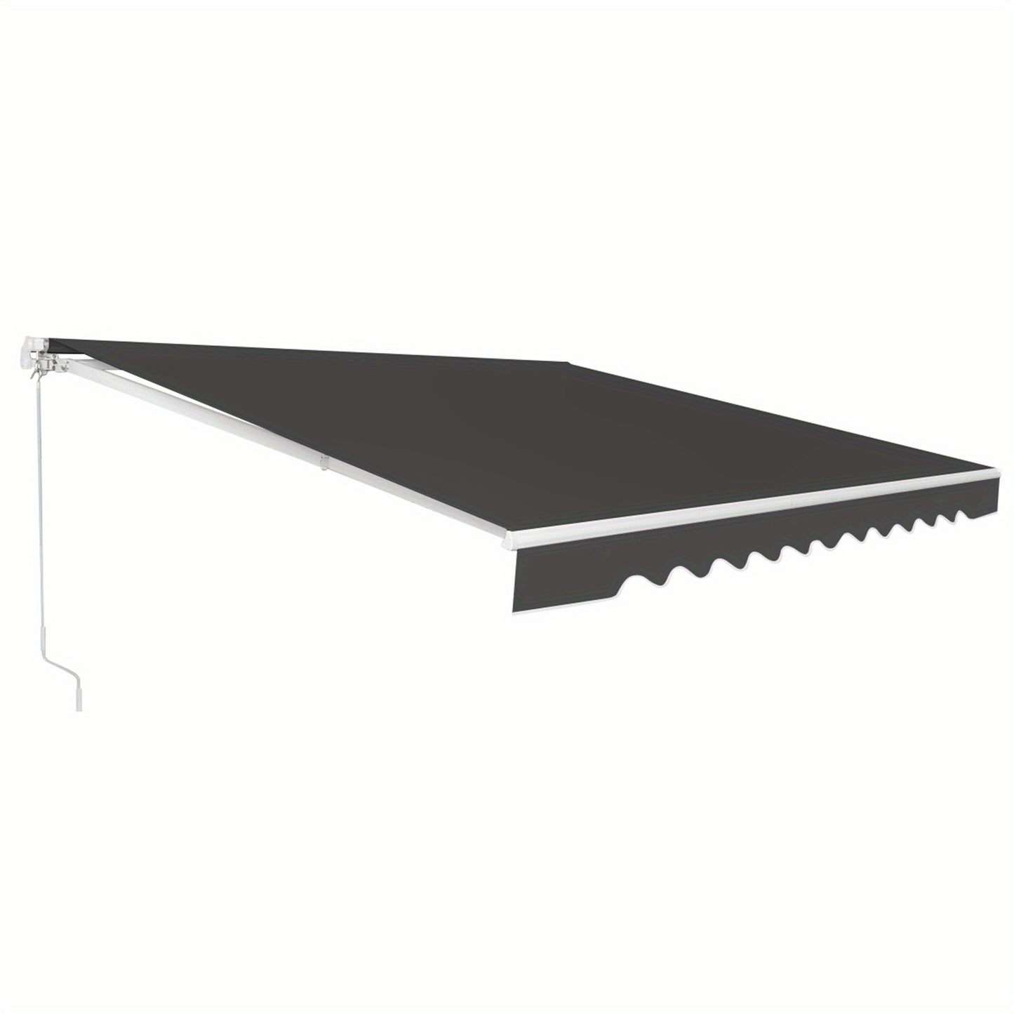 Terraszonwering Uitschuifbare Zonwering Markies Balkonzonwering Veranda Schaduw – Grijs Polyester PU-Coating – Verstelbare Hoek 40°-100° 3x2,5 Meter