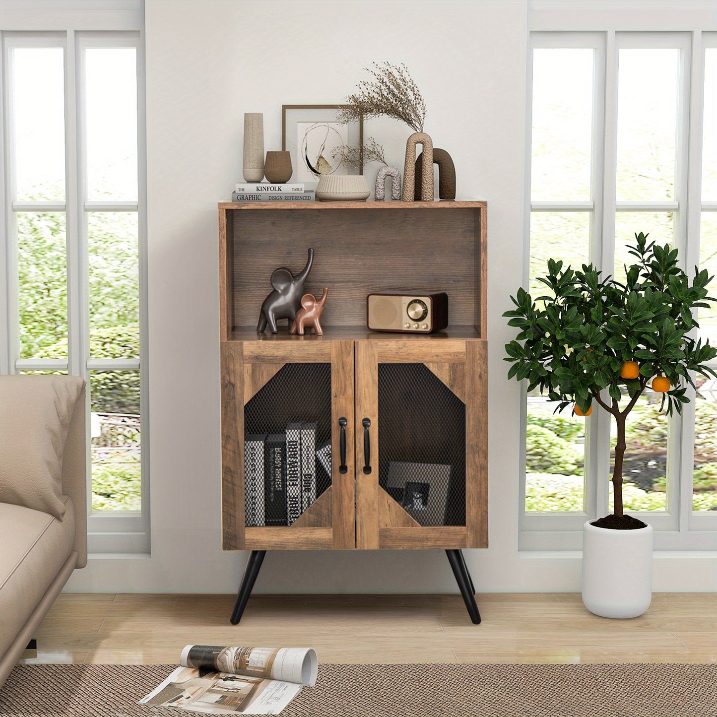 Krabpaal – Kattenboom – Krabmeubel – Kattenhuis – Krabpalen – 139 cm Hoog – Meerdere Lagen – Hout met Sisal