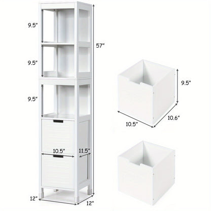 Badkamerkastje – Opbergkast – Opbergmeubel – Kastje – Badkamerrek – Compact 30x30 cm – MDF Vochtbestendig