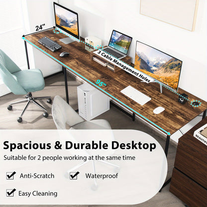 Hoekbureau – L-vormig bureau – Computerbureau – Gamingbureau – Thuiswerkbureau – Omkeerbaar ontwerp – Monitorstandaard – 3 Kabeldoorvoeren – 150x150x74 cm – Robuust staalframe – Kras- en watervast houtfineer