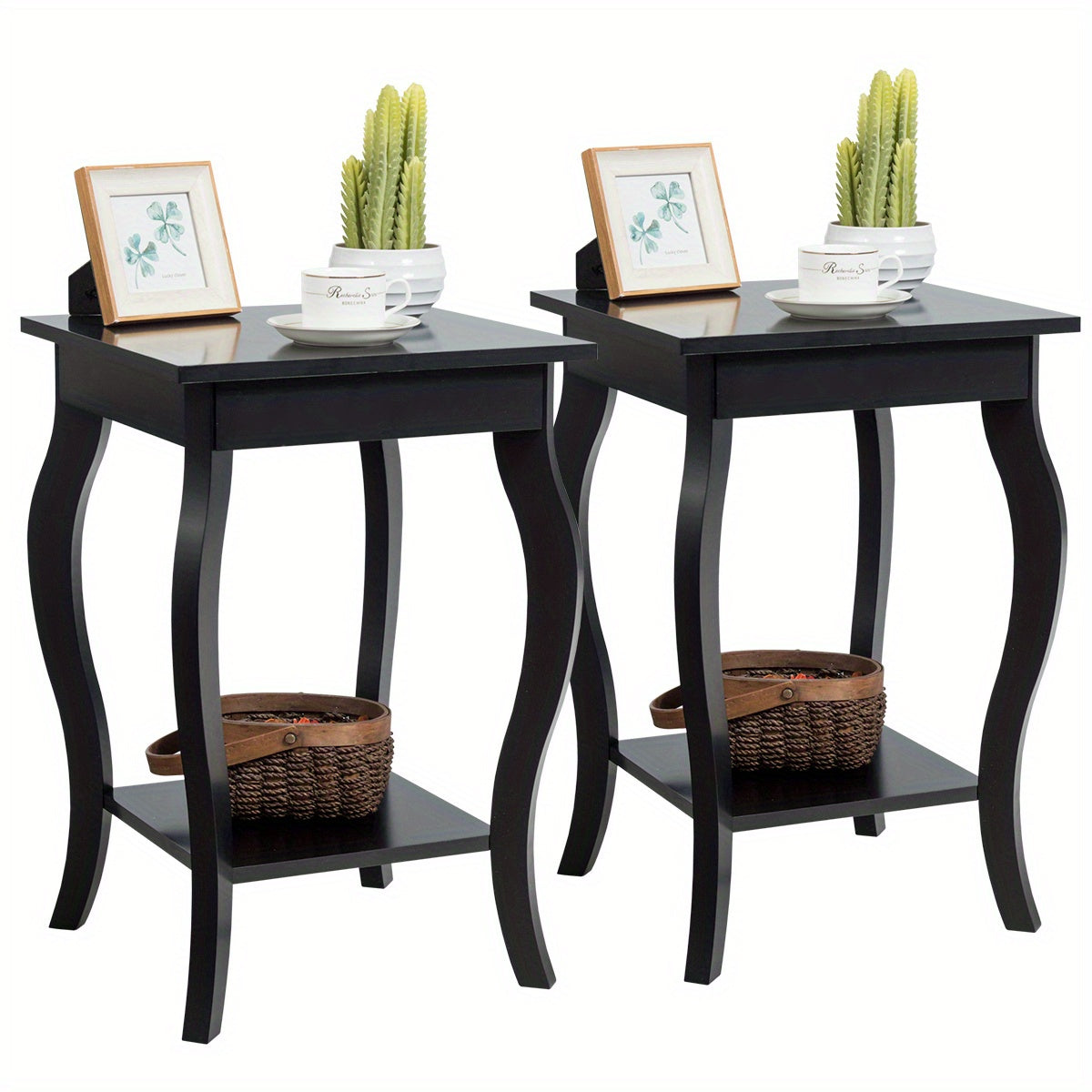 Nachtkastje – Bijzettafel – Ladekastje – Wandkast – Bedside Table – Industrieel Design – MDF Hout – 40x40x60 cm – Met Opbergrek