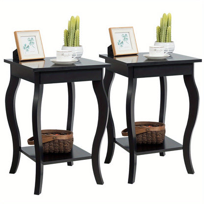 Nachtkastje – Bijzettafel – Ladekastje – Wandkast – Bedside Table – Industrieel Design – MDF Hout – 40x40x60 cm – Met Opbergrek