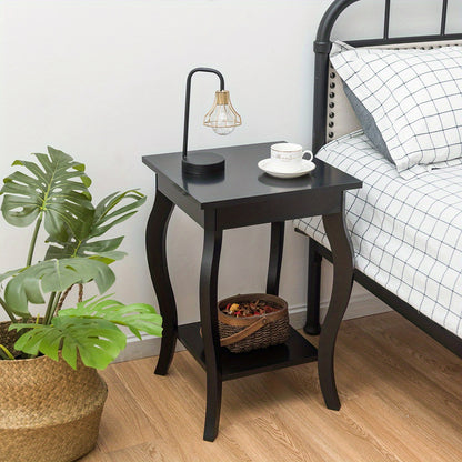 Nachtkastje – Bijzettafel – Ladekastje – Wandkast – Bedside Table – Industrieel Design – MDF Hout – 40x40x60 cm – Met Opbergrek