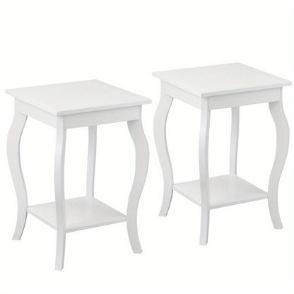 Nachtkastje – Bijzettafel – Wandkastje – Bedtafel – Houten Kastje – Compact 40x40x60 cm – MDF Met Tussenplank