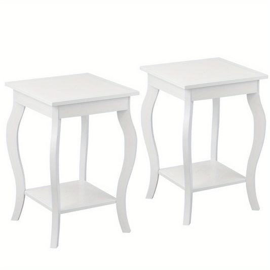 Nachtkastje – Bijzettafel – Wandkastje – Bedtafel – Houten Kastje – Compact 40x40x60 cm – MDF Met Tussenplank