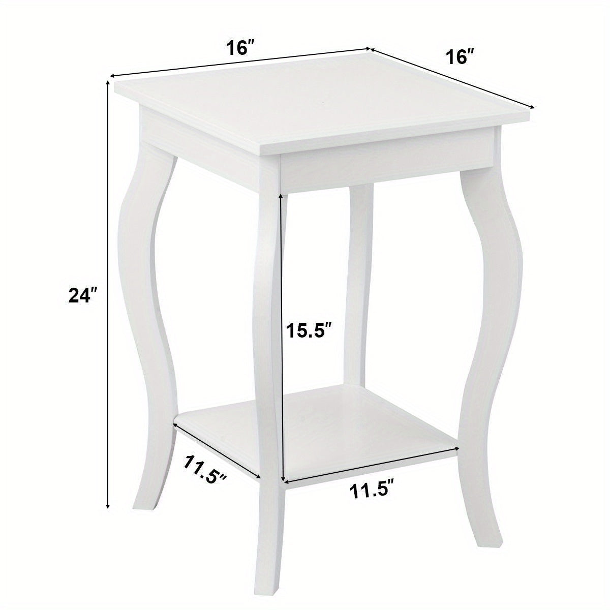 Nachtkastje – Bijzettafel – Wandkastje – Bedtafel – Houten Kastje – Compact 40x40x60 cm – MDF Met Tussenplank