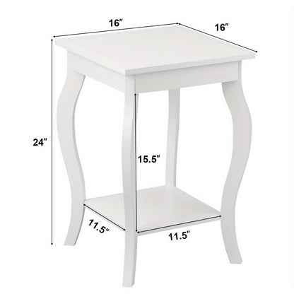 Nachtkastje – Bijzettafel – Wandkastje – Bedtafel – Houten Kastje – Compact 40x40x60 cm – MDF Met Tussenplank