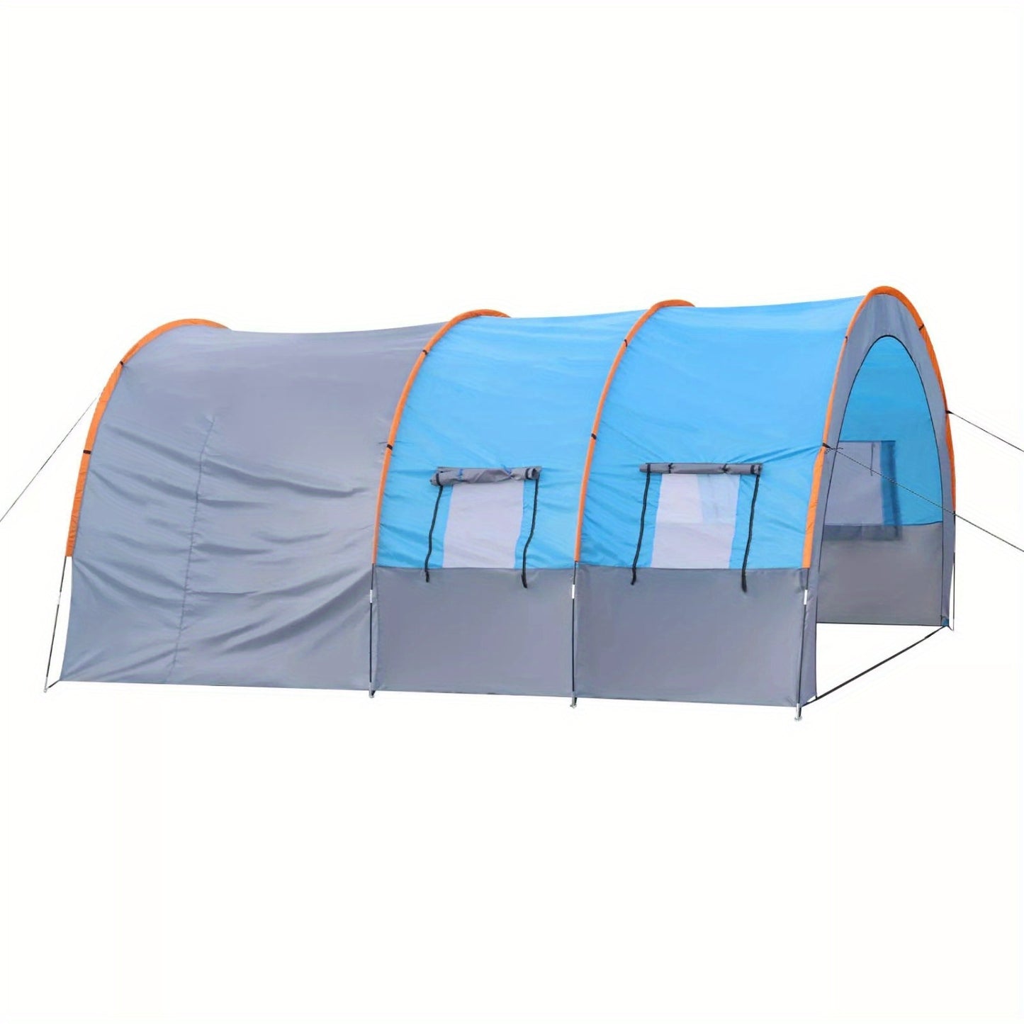 XXL Tunneltent – Kampeertent – Familietent – Groepstent – Outdoor Tent – Ruim Voor 4-6 Personen – Waterafstotend Polyester – Snelle Opzet