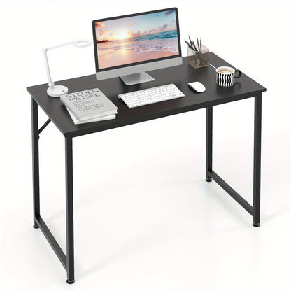 Compact Bureau – Computerbureau – Gametafel – Werktafel – Bijzettafel – Zwart Metalen Frame – Stevig MDF – 90 kg Draagkracht